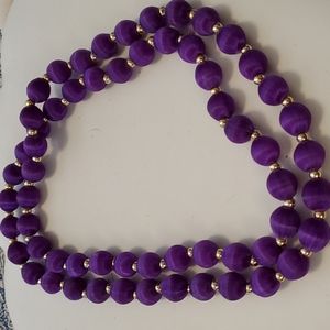 Vintage Silk Thread Bead Necklace